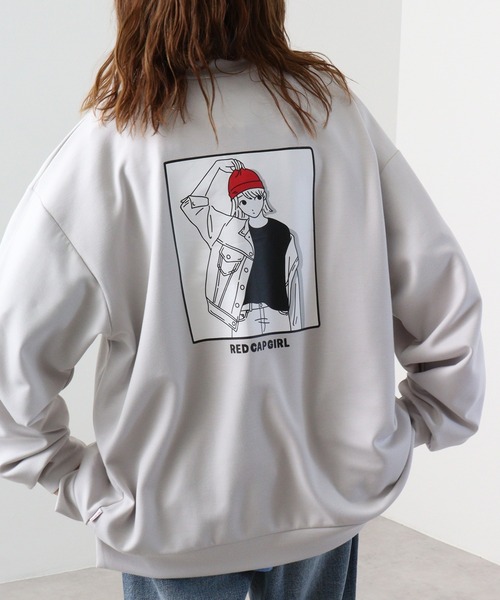 Red Cap Girl(レッドキャプガール)の「REDCAPGIRL ダンボールニット バックプリント クルーネック(スウェット・メンズ・ブラック/ホワイト/グレー/ブルー・M/L)」の12枚目の写真