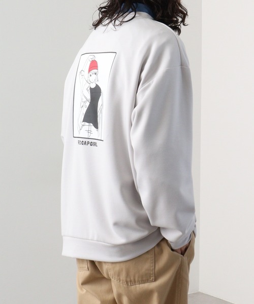 Red Cap Girl(レッドキャプガール)の「REDCAPGIRL ダンボールニット バックプリント クルーネック(スウェット・メンズ・ブラック/ホワイト/グレー/ブルー・M/L)」の21枚目の写真