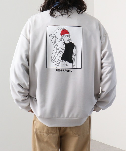 Red Cap Girl(レッドキャプガール)の「REDCAPGIRL ダンボールニット バックプリント クルーネック(スウェット・メンズ・ブラック/ホワイト/グレー/ブルー・M/L)」の20枚目の写真