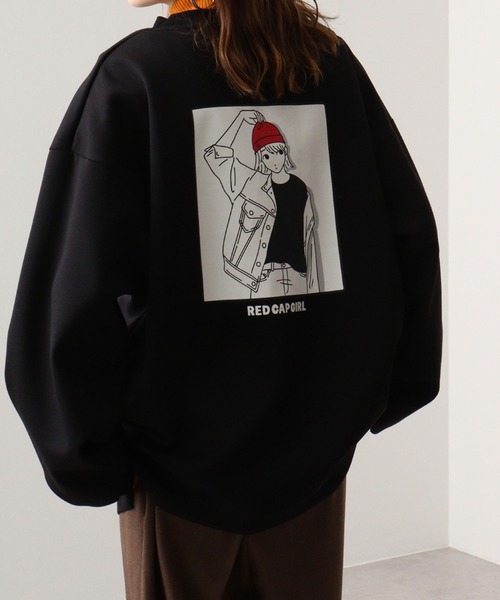 Red Cap Girl(レッドキャプガール)の「REDCAPGIRL ダンボールニット バックプリント クルーネック(スウェット・メンズ・ブラック/ホワイト/グレー/ブルー・M/L)」の11枚目の写真
