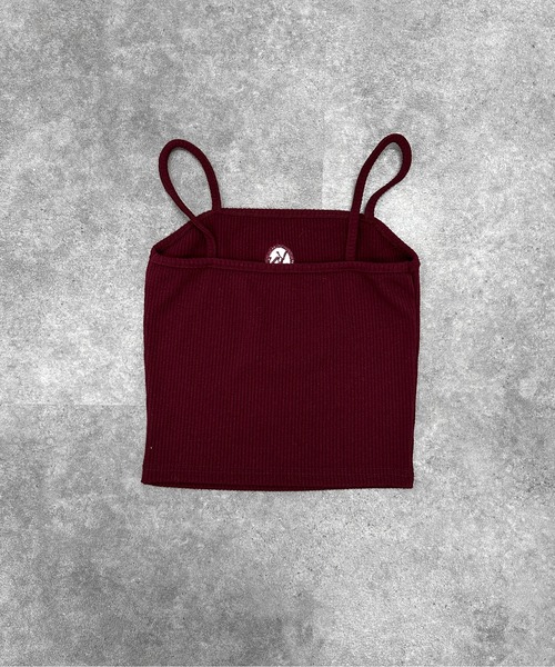 jiasecond.(ジアセカンド)の「【jiasecond.】ワンポイントリブニットキャミソール / トップス 刺繍ロゴ レイヤード クロップド丈 ミニ丈 ショート丈 インナー ブラック グレー(キャミソール・レディース・ブラック/グレー/レッド/ホワイト・FREE)」の15枚目の写真