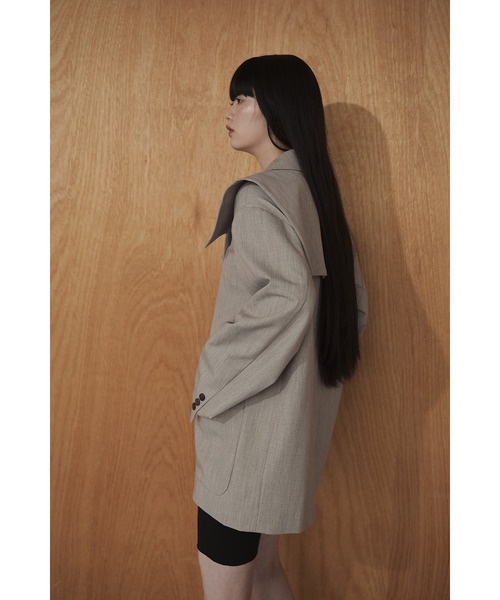 Abor（アボア）の「【Abor】セーラーカラー2way オーバージャケット