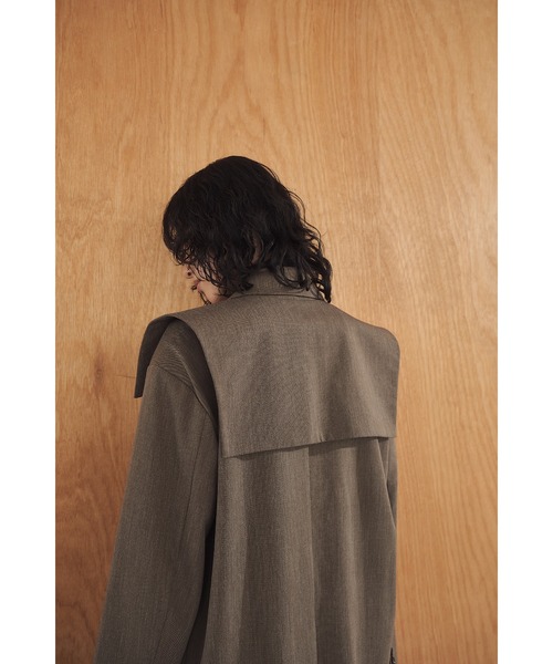 Abor（アボア）の「【Abor】セーラーカラー2way オーバージャケット 