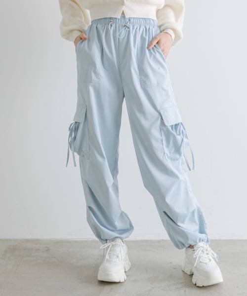 OLIVE des OLIVE(オリーブデオリーブ)の「リボンポケットカーゴパンツ 1041020030(カーゴパンツ・レディース・チャコールグレー/オフホワイト/サックスブルー/ピンク・FREE)」の18枚目の写真