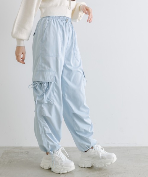 OLIVE des OLIVE(オリーブデオリーブ)の「リボンポケットカーゴパンツ 1041020030(カーゴパンツ・レディース・チャコールグレー/オフホワイト/サックスブルー/ピンク・FREE)」の19枚目の写真