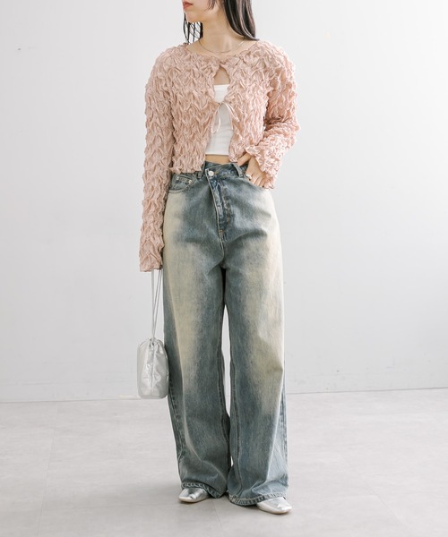 mystic（ミスティック）の「シャーリングブラウス（シャツ/ブラウス・レディース・イエロー/オフホワイト/ピンク・FREE）」の17枚目の写真