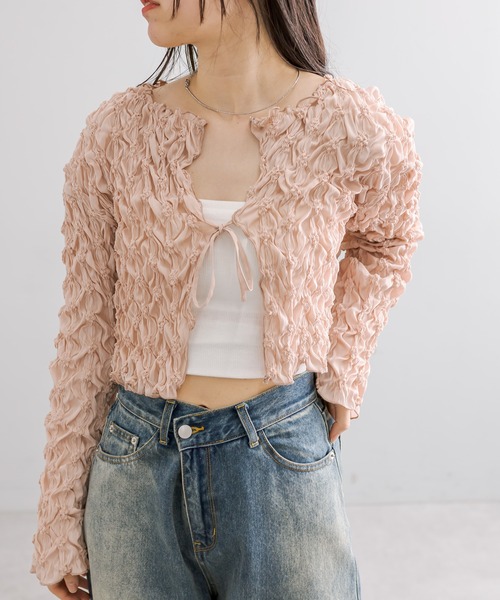 mystic（ミスティック）の「シャーリングブラウス（シャツ/ブラウス・レディース・イエロー/オフホワイト/ピンク・FREE）」の16枚目の写真