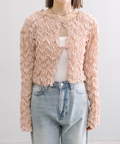 mystic（ミスティック）の「シャーリングブラウス（シャツ/ブラウス・レディース・イエロー/オフホワイト/ピンク・FREE）」の19枚目の写真