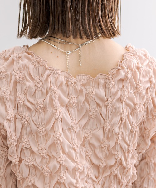 mystic（ミスティック）の「シャーリングブラウス（シャツ/ブラウス・レディース・イエロー/オフホワイト/ピンク・FREE）」の22枚目の写真