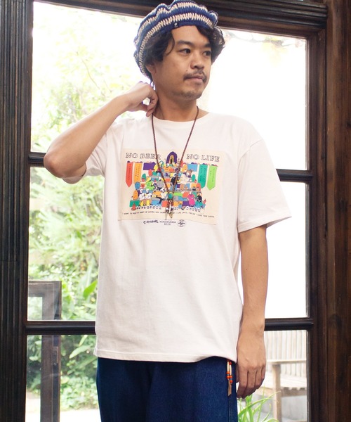 【チャイハネ】YOKOHAMA BEER×grn×Amina サルビTシャツ（Tシャツ/カットソー）｜チャイハネ（チャイハネ）