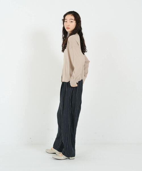 conges payes ADIEU TRISTESSE(コンジェ ペイエ アデュートリステス)の「リネンコットン天竺2wayカーディガン(カーディガン/ボレロ・レディース・グレイッシュベージュ/レッド/ブラウン・FREE)」の19枚目の写真
