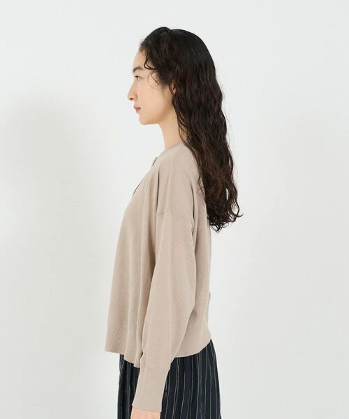 conges payes ADIEU TRISTESSE(コンジェ ペイエ アデュートリステス)の「リネンコットン天竺2wayカーディガン(カーディガン/ボレロ・レディース・グレイッシュベージュ/レッド/ブラウン・FREE)」の22枚目の写真