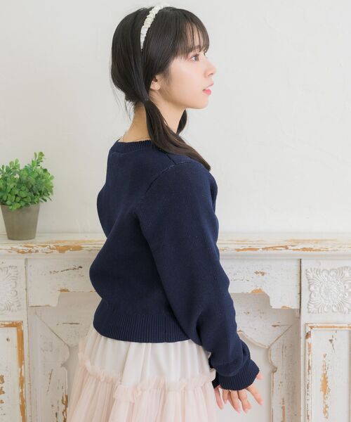 ems excite(エムズエキサイト)の「ラインロゴジャガードNTPO(ニット/セーター・レディース・ピンク/ブルー/ナチュラル・FREE)」の20枚目の写真