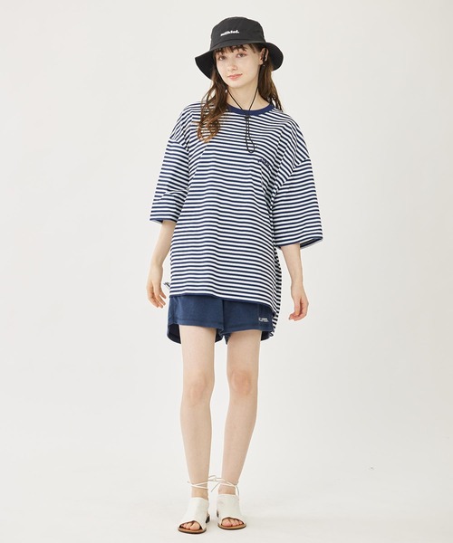 Ocean Pacific（オーシャンパシフィック）の「MILKFED. x OP RASH GUARD POCKET TEE（水着・レディース・ベージュ/ブラック/マルチ・ONE SIZE）」の4枚目の写真