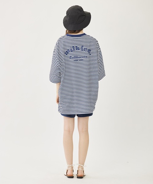 Ocean Pacific（オーシャンパシフィック）の「MILKFED. x OP RASH GUARD POCKET TEE（水着・レディース・ベージュ/ブラック/マルチ・ONE SIZE）」の5枚目の写真