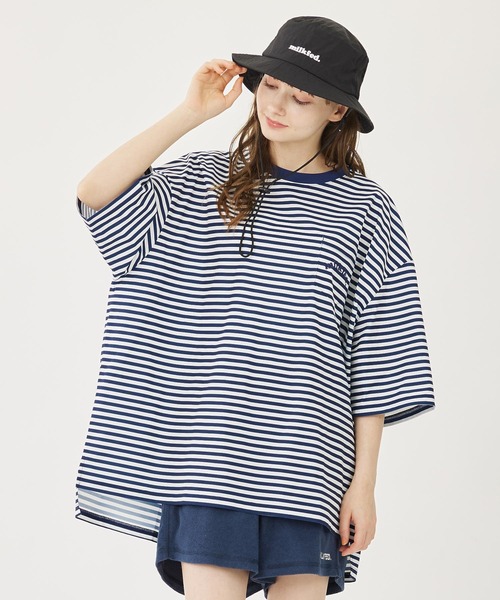 Ocean Pacific（オーシャンパシフィック）の「MILKFED. x OP RASH GUARD POCKET TEE（水着・レディース・ベージュ/ブラック/マルチ・ONE SIZE）」の20枚目の写真