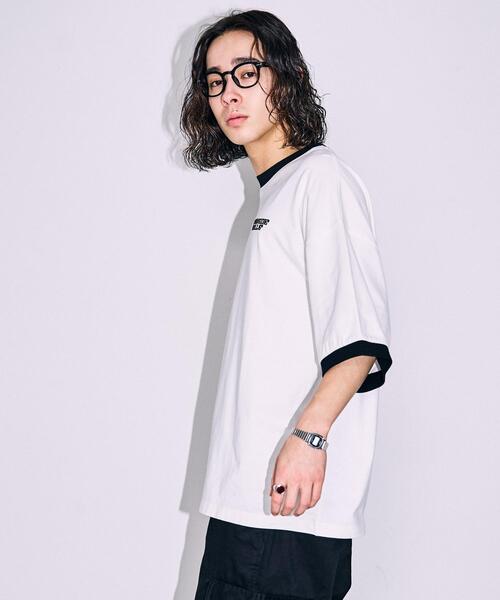 WEGO（ウィゴー）の「WEGO/ボーイズグラフィックリンガーBIGT（Tシャツ/カットソー・メンズ・ホワイト/ライトグレー/ブルー・MEDIUM/LARGE）」の16枚目の写真