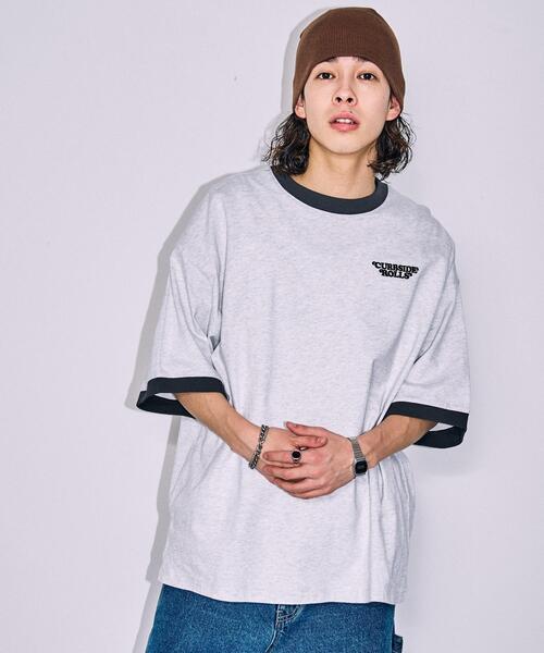 WEGO（ウィゴー）の「WEGO/ボーイズグラフィックリンガーBIGT（Tシャツ/カットソー・メンズ・ホワイト/ライトグレー/ブルー・MEDIUM/LARGE）」の18枚目の写真