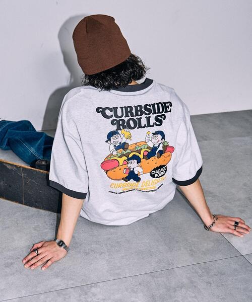 WEGO（ウィゴー）の「WEGO/ボーイズグラフィックリンガーBIGT（Tシャツ/カットソー・メンズ・ホワイト/ライトグレー/ブルー・MEDIUM/LARGE）」の19枚目の写真