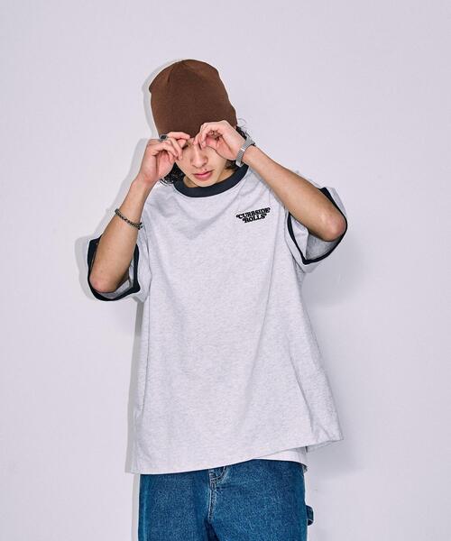 WEGO（ウィゴー）の「WEGO/ボーイズグラフィックリンガーBIGT（Tシャツ/カットソー・メンズ・ホワイト/ライトグレー/ブルー・MEDIUM/LARGE）」の20枚目の写真