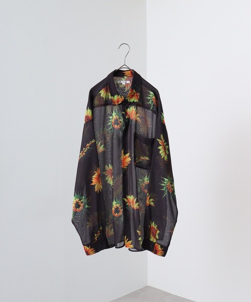 SUGGESTION（サジェッション）の「SUGGESTION オーガンジー総柄シャツ（シャツ/ブラウス・メンズ・ブラック系2/ブラック系1/グレー系/ブラック系・L/M）」の19枚目の写真
