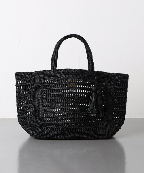 MAISON N.H PARIS サークルバッグ ラフィア トートバッグ かご