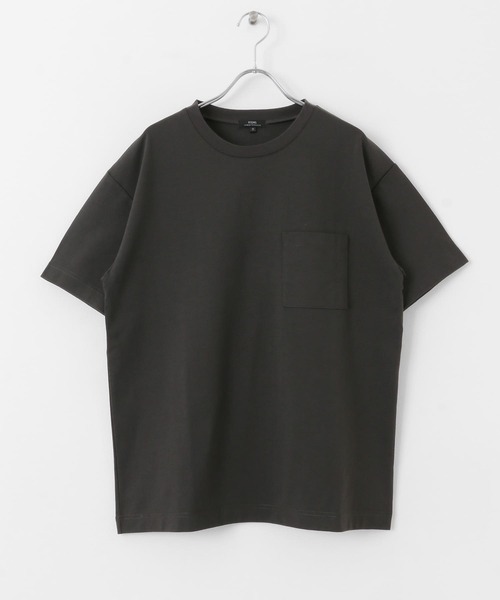 ITEMS URBANRESEARCH(アイテムズ アーバンリサーチ)の「『吸水速乾/イージーケア/UVカット』高機能TC天竺 ポケットTシャツ(Tシャツ/カットソー・メンズ・チャコールグレー/ブルー/グレー系その他/ホワイト・MEDIUM/LARGE)」の13枚目の写真
