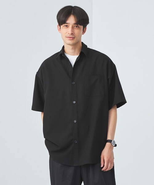green label relaxing（グリーンレーベルリラクシング）の「【WEB限定】＜GLR or＞ドレープ リラックス ショートスリーブ シャツ（シャツ/ブラウス・メンズ・モカ/ライトグレー/ライトブルー/ブラック・M/S/L）」の2枚目の写真