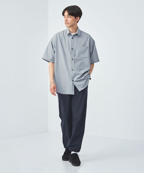 green label relaxing（グリーンレーベルリラクシング）の「【WEB限定】＜GLR or＞ドレープ リラックス ショートスリーブ シャツ（シャツ/ブラウス・メンズ・モカ/ライトグレー/ライトブルー/ブラック・M/S/L）」の5枚目の写真