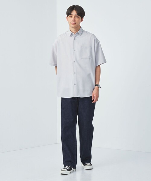 green label relaxing（グリーンレーベルリラクシング）の「【WEB限定】＜GLR or＞ドレープ リラックス ショートスリーブ シャツ（シャツ/ブラウス・メンズ・モカ/ライトグレー/ライトブルー/ブラック・M/S/L）」の6枚目の写真