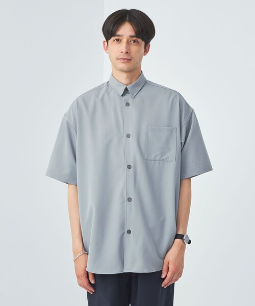 green label relaxing（グリーンレーベルリラクシング）の「【WEB限定】＜GLR or＞ドレープ リラックス ショートスリーブ シャツ（シャツ/ブラウス・メンズ・モカ/ライトグレー/ライトブルー/ブラック・M/S/L）」の9枚目の写真