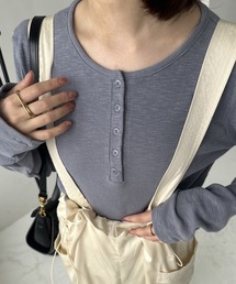 lawgy | ruff half button rib t / ルフハーフボタンリブt(Tシャツ/カットソー)