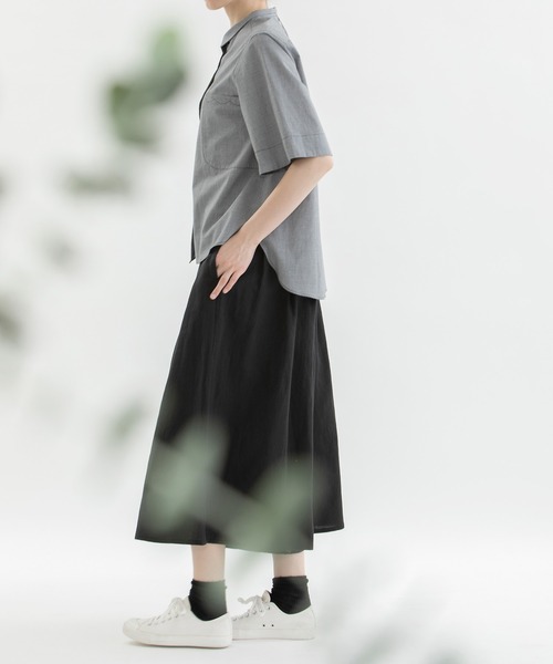 nop de nod（ノップドゥノッド）の「スモールカラーフレアー5分袖シャツ（シャツ/ブラウス・レディース・オフホワイト/ブラック/ドット/スミクロ・3）」の17枚目の写真