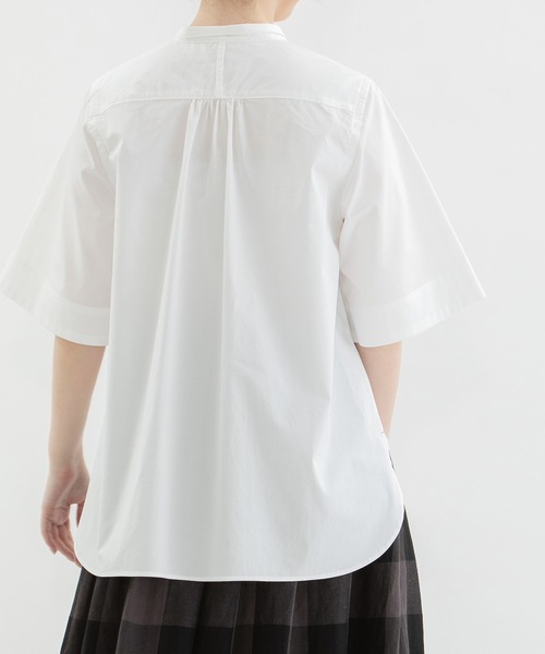 nop de nod（ノップドゥノッド）の「スモールカラーフレアー5分袖シャツ（シャツ/ブラウス・レディース・オフホワイト/ブラック/ドット/スミクロ・3）」の15枚目の写真