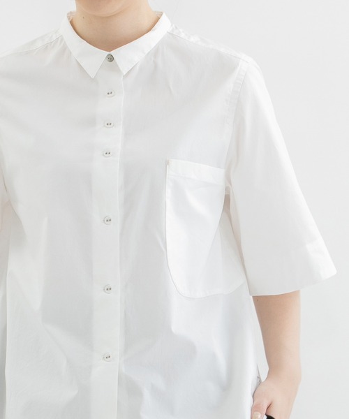 nop de nod（ノップドゥノッド）の「スモールカラーフレアー5分袖シャツ（シャツ/ブラウス・レディース・オフホワイト/ブラック/ドット/スミクロ・3）」の12枚目の写真