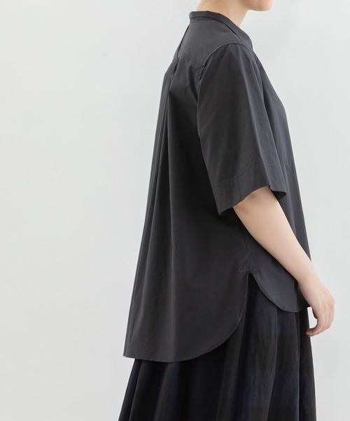 nop de nod（ノップドゥノッド）の「スモールカラーフレアー5分袖シャツ（シャツ/ブラウス・レディース・オフホワイト/ブラック/ドット/スミクロ・3）」の22枚目の写真