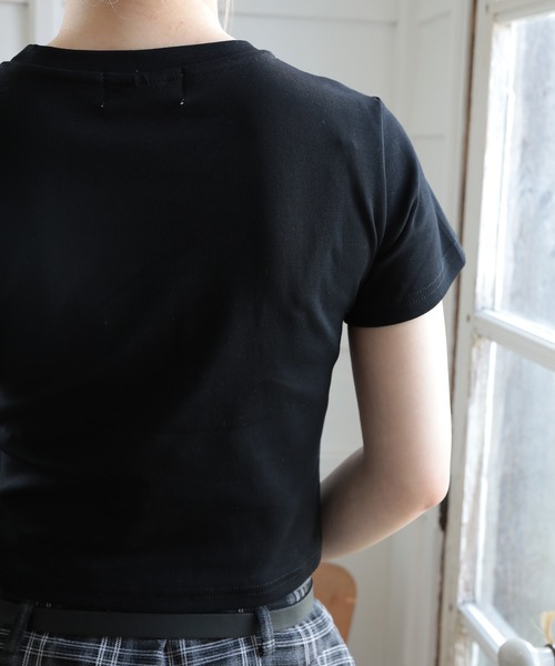 HOOK（フック）の「【HOOK】for girls　レースリボン半袖TEE (SS)（Tシャツ/カットソー・レディース・ライトブルー/ブラック・M/S/L）」の11枚目の写真