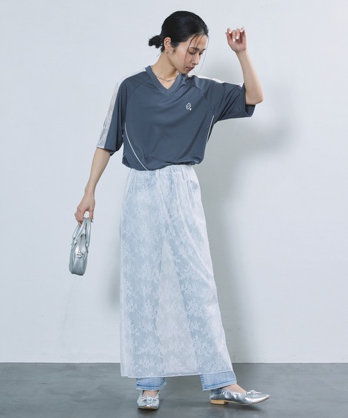 Firsthand（ファーストハンド）の「Firsthand/ファーストハンド マルチウェイレーススカート / シアースカート / レーススカート / ニットスカート / 3WAYスカート（スカート・レディース・ブラック/ホワイト・FREE）」の5枚目の写真