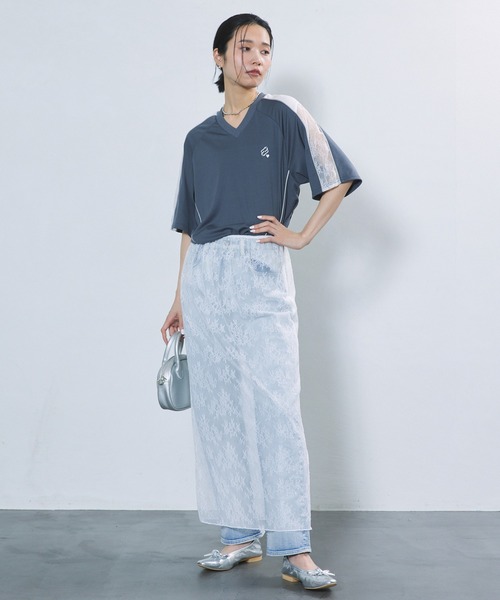 Firsthand（ファーストハンド）の「Firsthand/ファーストハンド マルチウェイレーススカート / シアースカート / レーススカート / ニットスカート / 3WAYスカート（スカート・レディース・ブラック/ホワイト・FREE）」の8枚目の写真