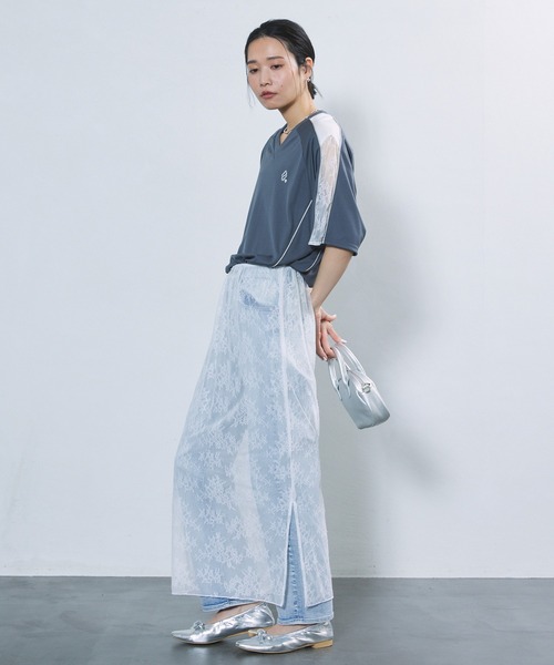 Firsthand（ファーストハンド）の「Firsthand/ファーストハンド マルチウェイレーススカート / シアースカート / レーススカート / ニットスカート / 3WAYスカート（スカート・レディース・ブラック/ホワイト・FREE）」の9枚目の写真