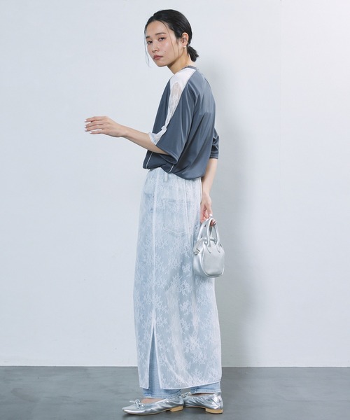 Firsthand（ファーストハンド）の「Firsthand/ファーストハンド マルチウェイレーススカート / シアースカート / レーススカート / ニットスカート / 3WAYスカート（スカート・レディース・ブラック/ホワイト・FREE）」の10枚目の写真