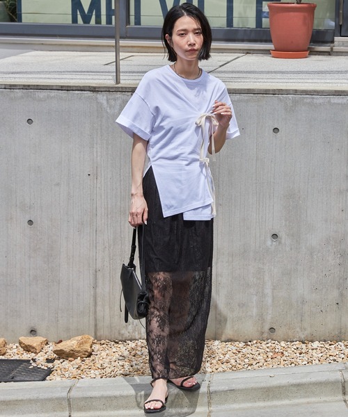 Firsthand（ファーストハンド）の「Firsthand/ファーストハンド マルチウェイレーススカート / シアースカート / レーススカート / ニットスカート / 3WAYスカート（スカート・レディース・ブラック/ホワイト・FREE）」の17枚目の写真