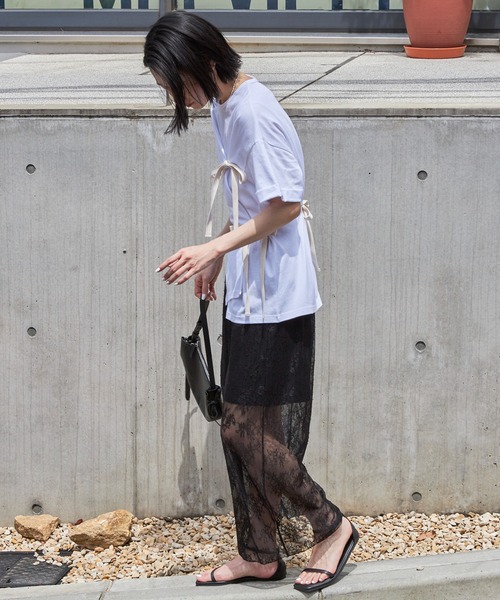 Firsthand（ファーストハンド）の「Firsthand/ファーストハンド マルチウェイレーススカート / シアースカート / レーススカート / ニットスカート / 3WAYスカート（スカート・レディース・ブラック/ホワイト・FREE）」の21枚目の写真