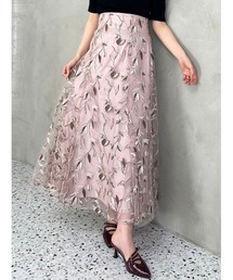 MERCURYDUO | チュールラメ刺繍マーメイドスカート(スカート)