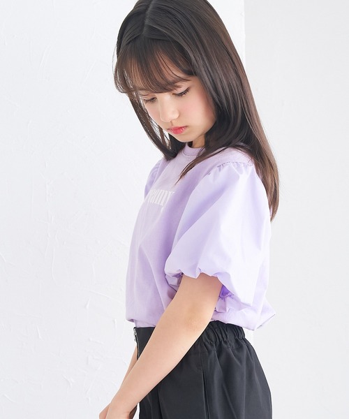 coca(coca)(コカ)の「キッズ パフスリーブロゴTシャツ(Tシャツ/カットソー・キッズ・ブラック/ホワイト/ラベンダー・130/120/110/140/150)」の22枚目の写真