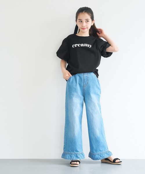 coca(coca)(コカ)の「キッズ パフスリーブロゴTシャツ(Tシャツ/カットソー・キッズ・ブラック/ホワイト/ラベンダー・130/120/110/140/150)」の20枚目の写真