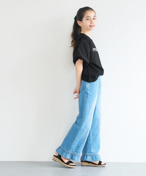 coca(coca)(コカ)の「キッズ パフスリーブロゴTシャツ(Tシャツ/カットソー・キッズ・ブラック/ホワイト/ラベンダー・130/120/110/140/150)」の18枚目の写真