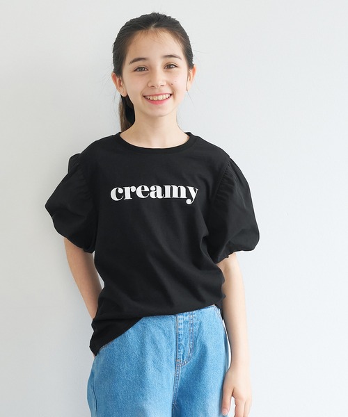 MOGA パフスリーブTシャツ キッズ パフスリーブロゴTシャツ（Tシャツ/カットソー）｜coca