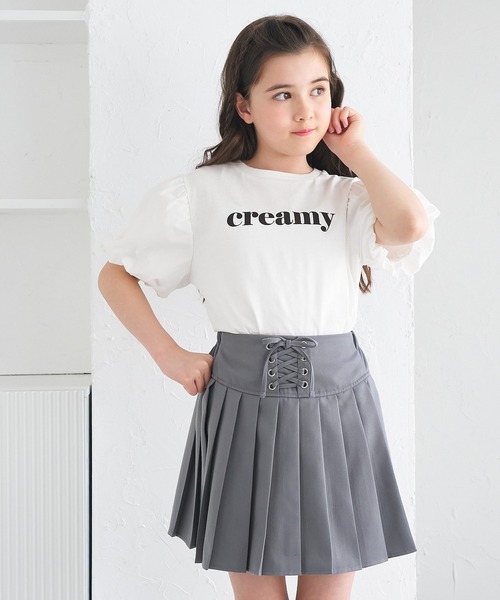 coca(coca)(コカ)の「キッズ パフスリーブロゴTシャツ(Tシャツ/カットソー・キッズ・ブラック/ホワイト/ラベンダー・130/120/110/140/150)」の14枚目の写真