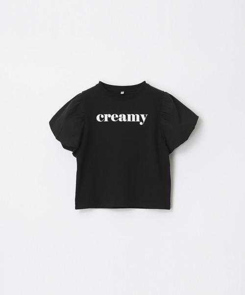 キッズ パフスリーブロゴTシャツ（Tシャツ/カットソー）｜coca